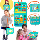 TABLICA MANIPULACYJNA Z ZEGAREM WALIZKA do nauki