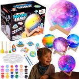 LAMPKA NOCNA KSIĘŻYC 3D KULA ŚWIECĄCA MOON LED GIPSOWE FIGURKI KOSMOS DIY