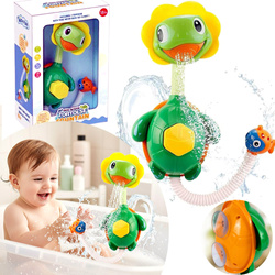PRYSZNIC FONTANNA ŻÓŁW ŻÓŁWIK ZABAWKA RYBKA WODNA DO KĄPIELI WANNY WODY