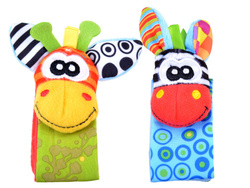 SKARPETKI GRZECHOTKI 3D OPASKI NA RĄCZKI ZABAWKA SENSORYCZNA DLA NIEMOWLAT