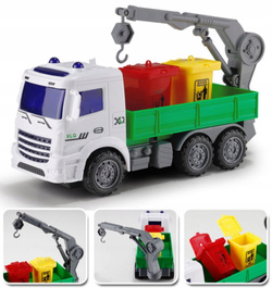 GIGANT ZESTAW ZABAWKI AUTA ŚMIECIARKA WYWROTKA DŹWIG CIĘŻARÓWKA CYSTERNA 6x
