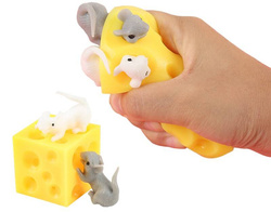 MYSZKI W SERZE CHOWĄJACE SIE MYSZKA GNIOTEK SER 2 figurki ANTYSTRESOWY