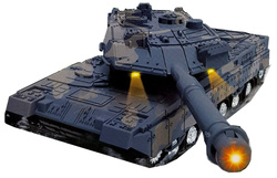 CZOŁG ZDALNIE STEROWANY NA PILOTA ZABAWKA DLA DZIECI MILITARNA LED STRZELA