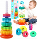 ZAKRĘCONA WIEŻA ZABAWKI DO UKŁADANIA EDUKACYJNE DLA DZIECI SENSORYCZNE +12m