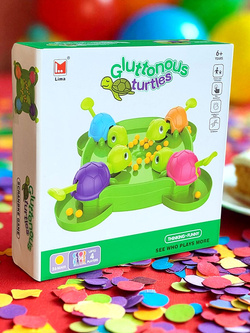 GRA GŁODNE ŻÓŁWIE HUNGRY TURTLE Z KULKAMI KULKI NA PREZENT DLA DZIECI +6