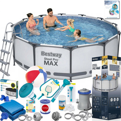 BASEN OGRODOWY STELAŻOWY Z POMPA Bestway 366x100 ZESTAW Z drabinka MAX 22w1