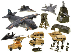 ~OGROMNA BAZA WOJSKOWA Zestaw MILITARNY Samolot