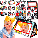 MATA ZABAWKA SENSORYCZNA SKŁADANA LUSTERKO DLA DZIECI NIEMOWLĄT KONTRASTOWA