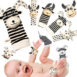 SKARPETKI SENSORYCZNE I OPASKI 3D Z GRZECHOTKĄ DLA NIEMOWLĄT NA PREZENT