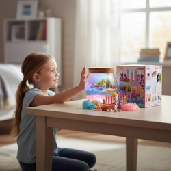 Magiczna Kula Terrarium Świecąca LED Z Syrenką Eksperymenty Zestaw + Pilot