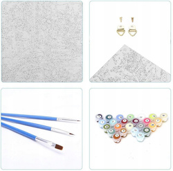 OBRAZ DO MALOWANIA DLA DZIECI 40X50 CM TYGRYS