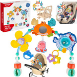 PAŁĄK ŁUK Z ZABAWKAMI GRZECHOTKI DO ŁÓŻECZKA WÓZKA ZWIERZĄTKA DLA NIEMOWLAT