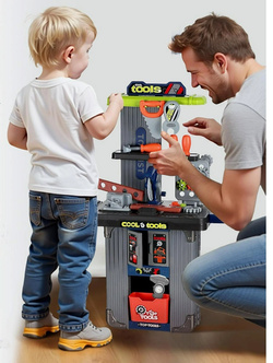 ZESTAW MAJSTERKOWICZA Z NARZĘDZIAMI PRZENOŚNY WARSZTAT ZABAWKA DLA DZIECKA