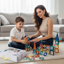 KLOCKI KONSTRUKCYJNE MAGNETYCZNE ZESTAW KLOCKÓW MAGNETYCZNYCH TOR DLA KULEK