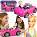 AUTO RÓŻOWY KABRIOLET SAMOCHÓD ZABAWKA DLA LALEK LALKI BEAUTY ZESTAW +LALKA