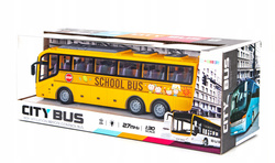 AUTOBUS SZKOLNY ZDALNIE STEROWANY NA PILOT ŚWIATŁA LED AUTO BUS DLA DZIECI