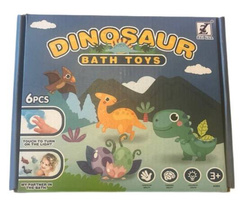 ŚWIECĄCE DINOZAURY ZABAWKI DO KĄPIELI WODY WANNY DLA DZIECI PŁYWAJĄCE 6szt