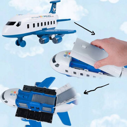 DUŻY SAMOLOT INTERAKTYWNY ROZKŁADANY PARKING DŹWIG POLICJA DLA DZIECI