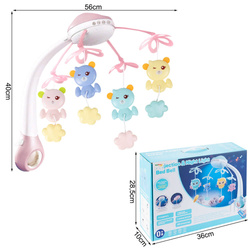 KARUZELA KARUZELKA DO ŁÓŻECZKA Z PROJEKTOREM GWIAZD MELODIE MISIE NA PILOT