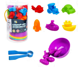 Gra POJAZDY DO NAUKI KOLORÓW LICZENIA Zestaw TUBA