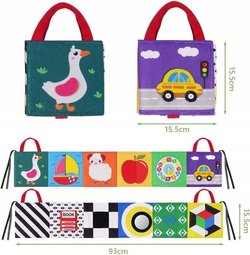 SENSORYCZNA KSIAZECZKA MIEKKA KSIAZKA Z OBRAZKAMI DLA NIEMOWLAT DZIECI