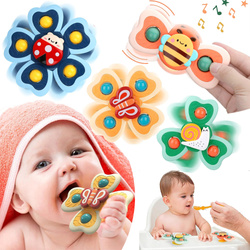 DUŻE SPINNERY Z PRZYSSAWKA 4szt GRZECHOTKA BIEDRONKA DO KARMIENIA KĄPIELI