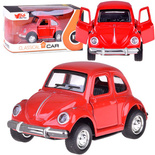 Autko Garbusek metalowy samochodzik otwierane drzwi światło dźwięk ZA4991