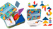 TANGRAM DREWNIANE PUZZLE UKŁADANKA W METALOWYM PUDEŁKU +120 KART Z FIGURAMI