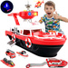 Statek Łódź Ratownicza Straż Pożarna Zabawka Helikopter Auta Tor Zestaw XXL