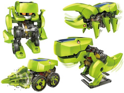 ZABAWKA SOLARNA DINOZAUR 4W1 EDUKACYJNY ZESTAW ROBOT Owad DO SKŁADANIA 
