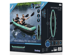 Bestway Kajak 2osobowy Ventura Elite X2 ponton Hydro Force wiosła 65052