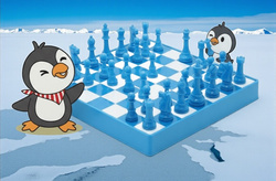 SZACHY DZIECIĘCE PINGWINY GRA I NAUKA GRY W SZACHÓW DLA DZIECI NAJMŁODSZYCH