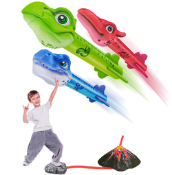 Zabawka Rakieta Kosmiczna Zestaw 3 Dinozaury z Regulacją Wyrzutnia Wulkan