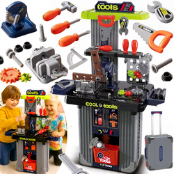 ZESTAW MAJSTERKOWICZA Z NARZĘDZIAMI PRZENOŚNY WARSZTAT ZABAWKA DLA DZIECKA