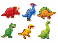 DINOZAURY MAGNESY DO MALOWANIA NA LODÓWKĘ GIPSOWE