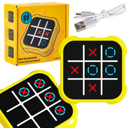 GRA KÓŁKO I KRZYŻYK ELEKTRONICZNA 4W1 ŁADOWANIE USB NA PREZENT DLA DZIECI