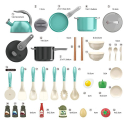 ZESTAW KUCHENNY DLA DZIECI KUCHNIA Z AKCESORIAMI GARNKI ZABAWKA DO ZABAWY