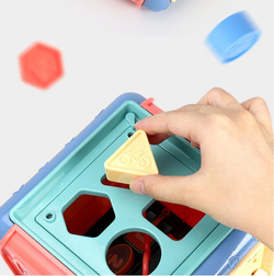 MULTI KOSTKA ZABAWKA SENSORYCZNA SORTER KLOCKI ZEGAR PREZENT DLA DZIECKA