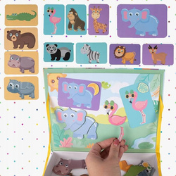 UKŁADANKA MAGNETYCZNA KLOCKI MAGNETYCZNE PUZZLE ZWIERZĘTA MONTESSORI