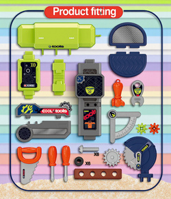 STÓŁ WARSZTAT DZIECIĘCY ZESTAW NARZĘDZIA WALIZKA ZABAWKI DLA DZIECI CHŁOPCA