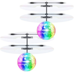 Latająca Kula Disco Disko Zabawka zdalnie STEROWANA Ręką ŚWIECĄCA na USB