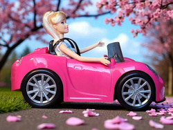 AUTO RÓŻOWY KABRIOLET SAMOCHÓD ZABAWKA DLA LALEK LALKI BEAUTY ZESTAW +LALKA