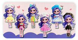 UKŁADANKA MAGNETYCZNA PUZZLE KREATYWNE UBIERANIE DZIEWCZYNKI LALI UBIERANKA