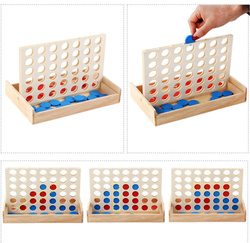 Drewniana Gra Line Up 4 W Linii Rzędzie Logiczna Układanka Ułóż Kolory Duża