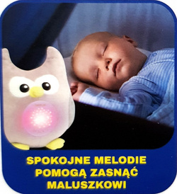 MIŚ Projektor SOWA kołysanki POZYTYWKA USYPIACZ PL