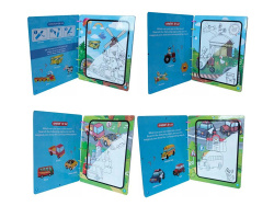 MATA KSIĄŻKA DO RYSOWANIA I MALOWANIA WODĄ POJAZDY AUTO POCIĄG SAMOLOT