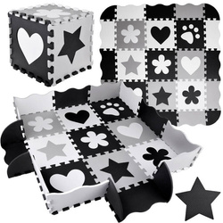 BEZPIECZNA MATA Puzzle piankowe kontrastowa mata kształty ZA4782