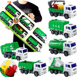 AUTA ŚMIECIARKA WYWROTKA DŹWIG CIĘŻARÓWKA CYSTERNA 6x GIGANT ZESTAW ZABAWKI