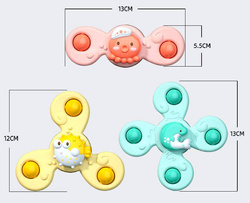 GRZECHOTKI OŚMIORNICA RYBKI DO KĄPIELI WIRUJĄCE WIATRAKI Z PRZYSSAWKĄ 3 szt