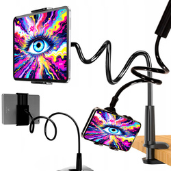 UCHWYT NA TELEFON TABLET STOJAK STATYW ELASTYCZNY MOCNY DO ŁÓŻKA BIURKA 100